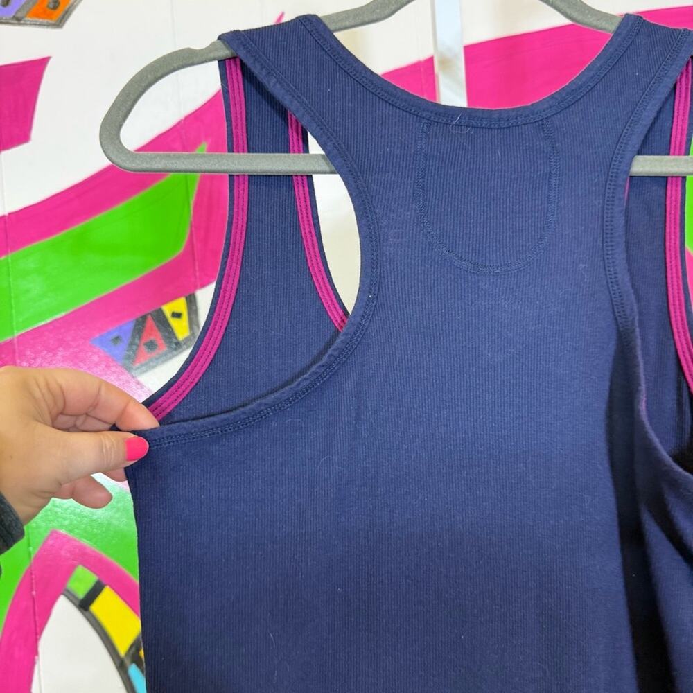 Active Basic, Ribbed Racerback Tank Top. Size 3XL. Dark Navy. Good used cond! - Picture 5 of 7